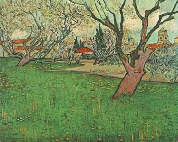 View of Arles with Tress in Blossom